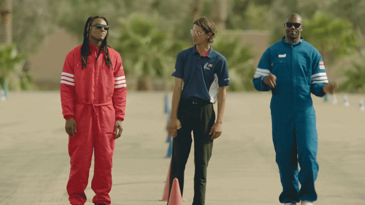 Don’t miss me take on @deandrehopkins in #TheUltimateDrive. Letting him know what speed looks like. @BMWUSA #3series #winningtherace #BMWUSA #ad