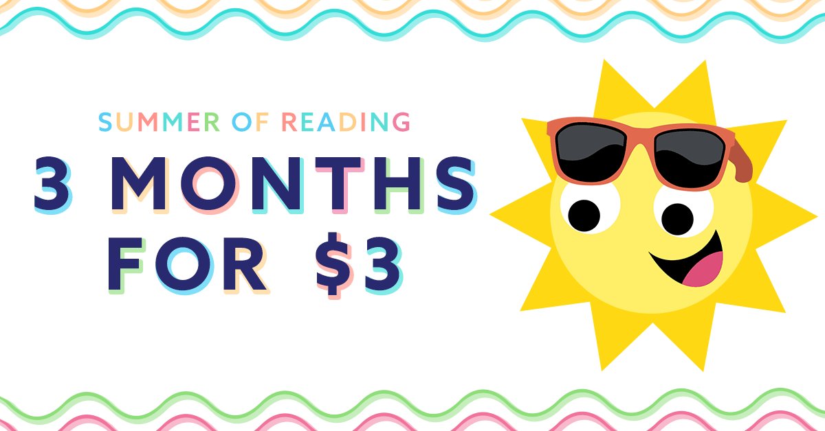 Exciting news! We will be extending our Summer Promotion until end of day on June 14th. Get Epic! for 3 months for $3 and read the summer away! 😎🍉🏖 http://www.getepic.com/summer-of-reading …