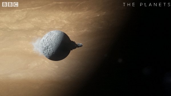 An icy moon approached close to, or even just inside the planet’s Roche limit. As Saturn’s immense tidal gravitational forces acted across the moon, it began to rupture
#ThePlanets