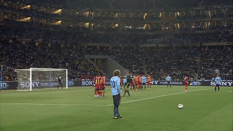 Happy 3 8 birthday to Diego Forlan.  And that master-piece free-kick against Ghana in the 2010 World Cup  