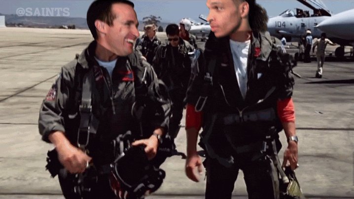 Top Gun 2 is confirmed ya say.... 👀  @drewbrees, @Willie_Snead4G   #Saints https://t.co/Lxl2o9CyWQ