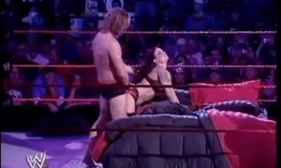 “In honor of #nationalsexday,here is Edge putting the moves on Lita &am...