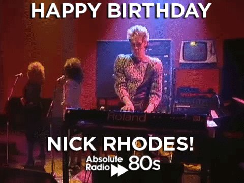 A huge happy 55th birthday to the brilliant Nick Rhodes of  Here\s to many many more! 