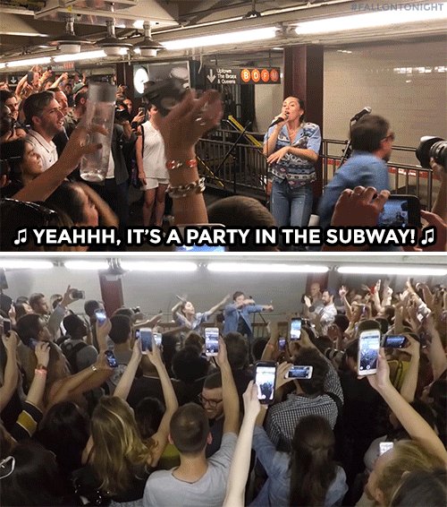 Party subway gym amateur