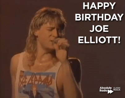 Happy birthday to frontman Joe Elliott!
Let\s get rocked!
 