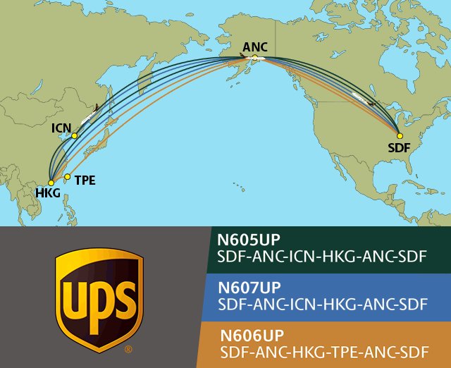 Ups Flight Route Map See Upsairlines S Tweet On Twitter Twitter