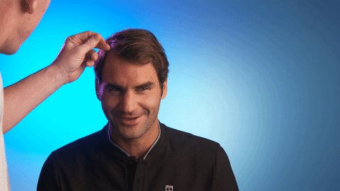 Happy 36th birthday Roger Federer! No pain no gain when it comes to grey hairs! 