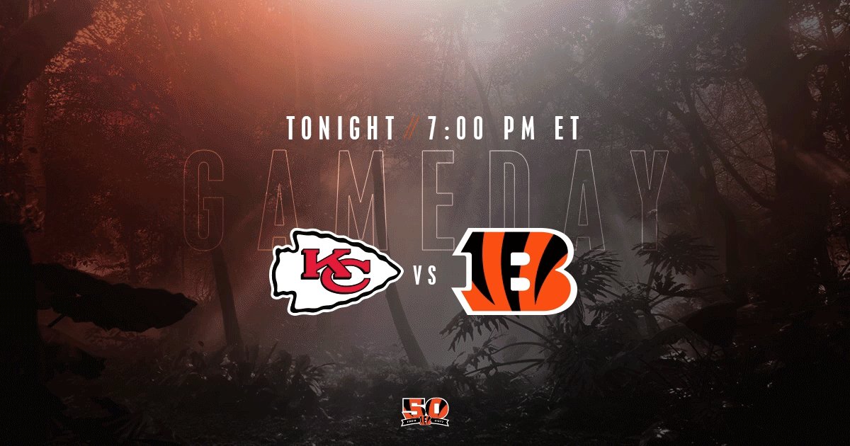 Back in The Jungle tonight. #KCvsCIN  🏈 GAME DAY! 🏈 #Bengals50 https://t.co/Xo1MzjnY07