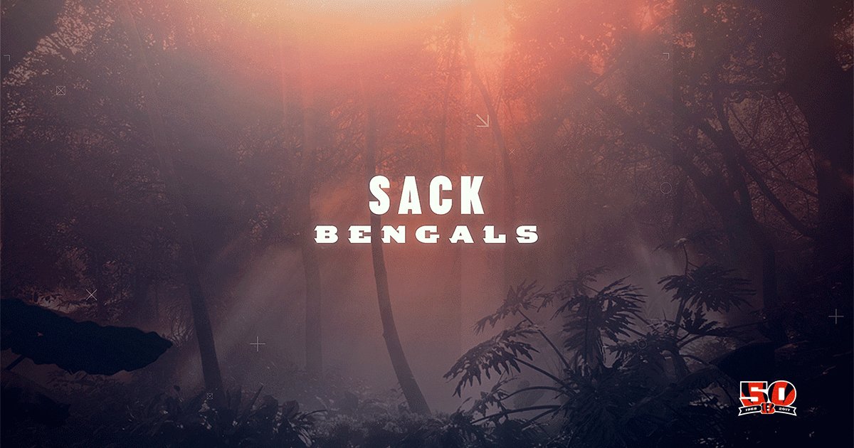 SACK!  Chris Smith takes Bray down for a loss of 3! #KCvsCIN https://t.co/oN4o97uSzj