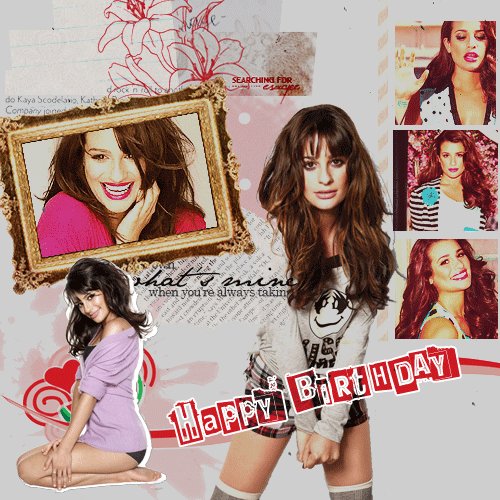 Happy Birthday a Lea Michele qui fete c\est 31 ans en ce 29 aout 