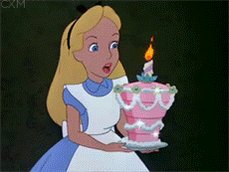 Disney, birthday, happy birthday, cake, alice in wonderland, happy b via  