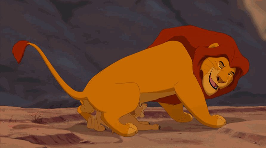 "I miss those days when King Mufasa and I would sneak off. 