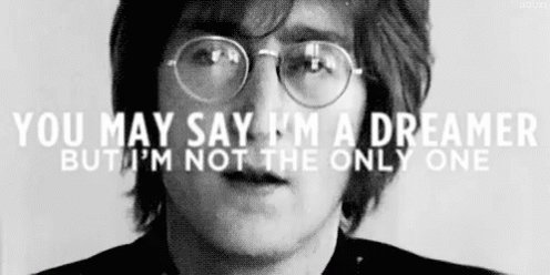 Happy 77th birthday John Lennon, always a dreamer. 