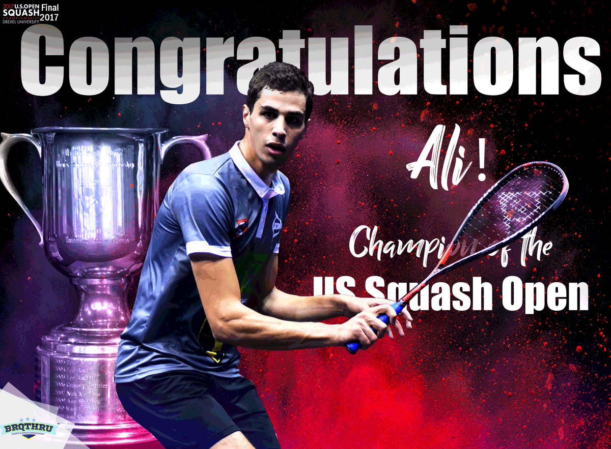 ICYMI Aly Farag won his first major title yesterday along side his wife Nour. Many congratulations Aly 🎉 #usopensquash #brqthru @aliamrfarag