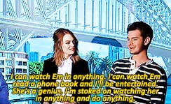 How wish an happy birthday to emma stone: a guide by her biggest fan, Andrew Garfield 