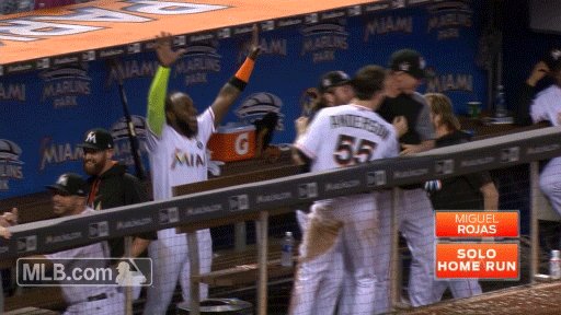 When you win a   AND it s your birthday! 

Happy 27th, Marcell Ozuna. 