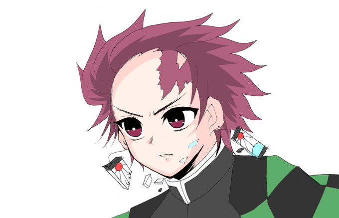 華さんがTwitterに投稿した竈門炭治郎(鬼滅の刃)のイラスト。