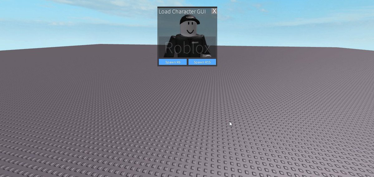 Logan On Twitter I Made A Little Update To My Load Character Plugin On Roblox Once You Spawn A Character It Spawns In Front Of Your Camera And Selects It As Well - roblox loadcharacter