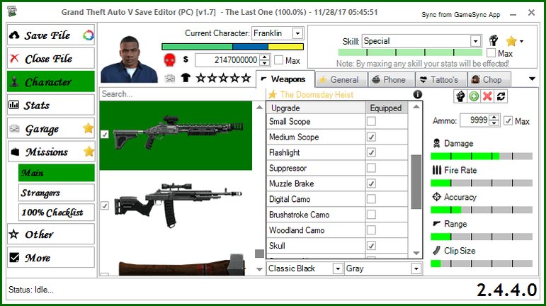 Grand Theft Auto V Save Editor by XB36Hazard for GTA 5