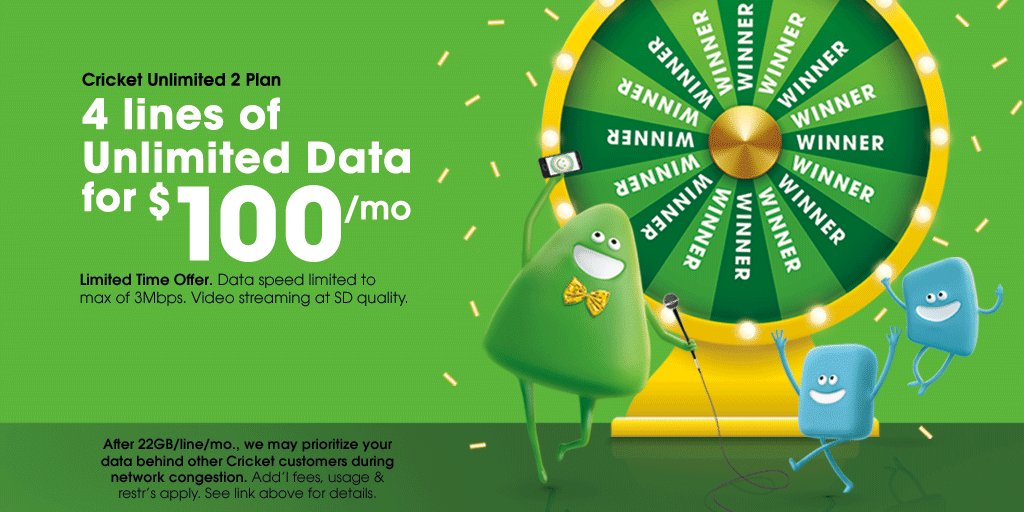 cricket wireless 4 lines for 100 cricket wireless 4 lines for 100