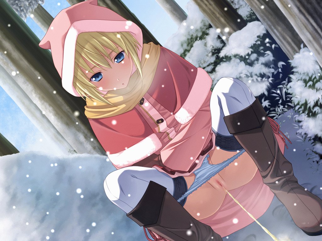 Anime girl pee
