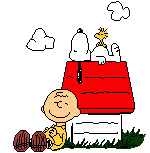 Japanglish I Was Practicing Pixelart Today 今日は ドット絵 練習してたよ Snoopy スヌーピー Yum Ppi みて がんばった