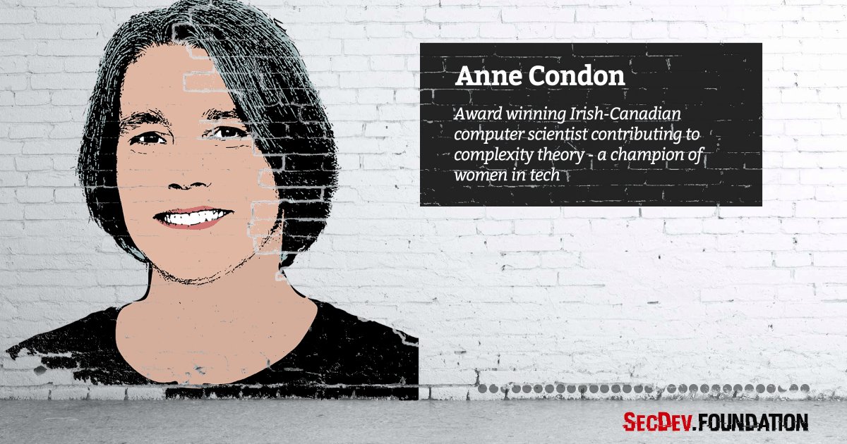 Anne Condon - award winning Irish-Canadian computer scientist contributing to complexity theory at @UBC @ubcnews #sheinspiresme #PressforProgress #womensday #cyberwomen2018 https://secdev-foundation.org/cyber-women-2018/ …