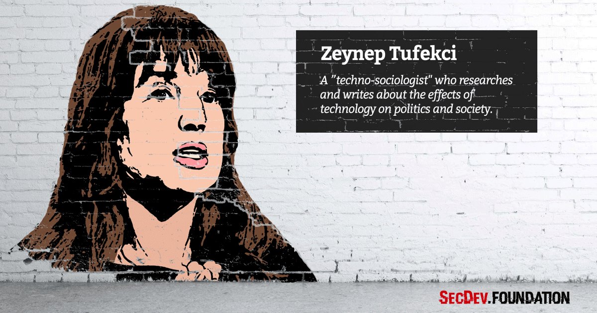World famous techno-sociologist and researcher @zeynep #sheinspiresme #PressforProgress #womensday #cyberwomen2018 https://secdev-foundation.org/cyber-women-2018/ …