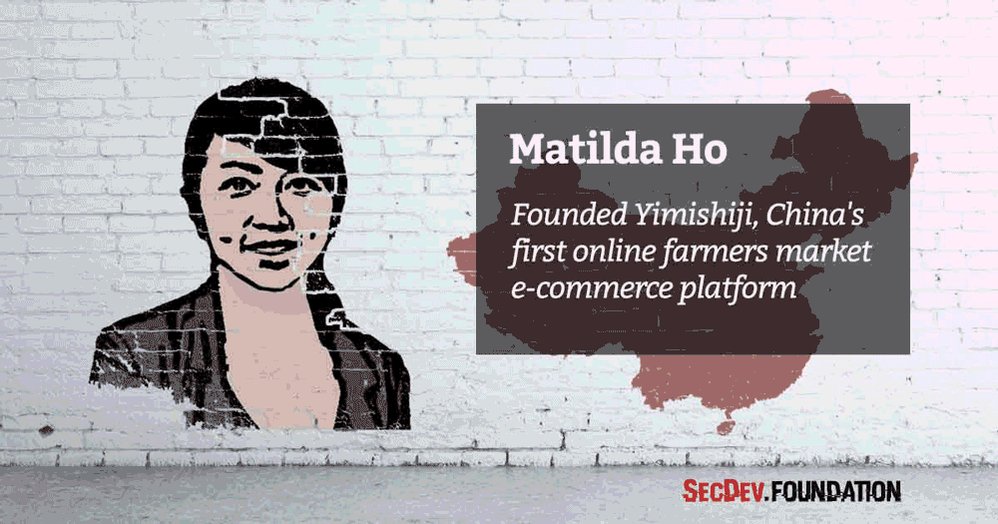 Founder of Yimishiji, China's first online farmers market e-commerce platform - @matildajyho #sheinspiresme #PressforProgress #womensday #cyberwomen2018 https://secdev-foundation.org/cyber-women-2018/ …