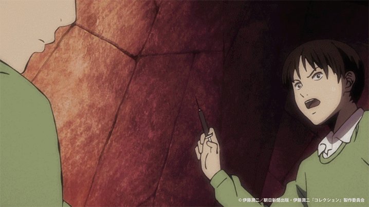 Tvアニメ伊藤潤二 コレクション 公式 振り返り動画 本日のフォロワー1万人記念 名シーンgifは 5 押切 異談 より 押切トオル Cv 下野紘 のダブル押切のシーンです なぜ2人いるのか なぜ戦っているのか どっちが本物なのか 真相は 本編