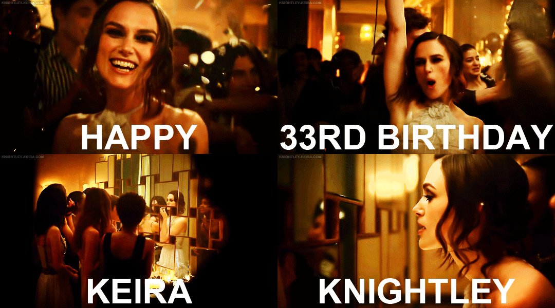 A very, very happy birthday to Keira Knightley, who turns 33 today!      