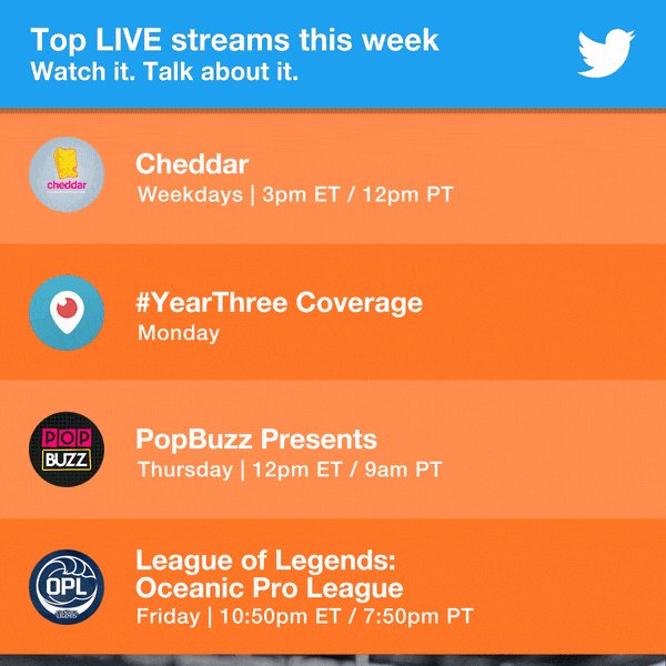 Twitter Live (@TwitterLive) on Twitter photo 2018-03-26 23:26:31 The @OrlandoCitySC take on the @NewYorkRedBulls this Saturday, and you can watch the full match right here on Twitter!
Follow @TwitterLive to see what else is streaming all week long. The @OrlandoCitySC take on the @NewYorkRedBulls this Saturday, and you can watch the full match right here on Twitter!
Follow @TwitterLive to see what else is streaming all week long.