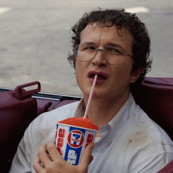 Looks like someone enjoyed his free CHERRY Slurpee today. #7ElevenDay