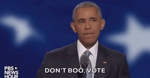 堀 正岳 めほり Sur Twitter オバマ大統領の名言 Don T Boo Vote ブーイングしてないで投票しよう 党大会で対立候補へのブーイングが沸き起こったときのセリフ 大事なのは 私に とか ヒラリーに とか わが党に 投票しろとは言ってない点 思う通りに