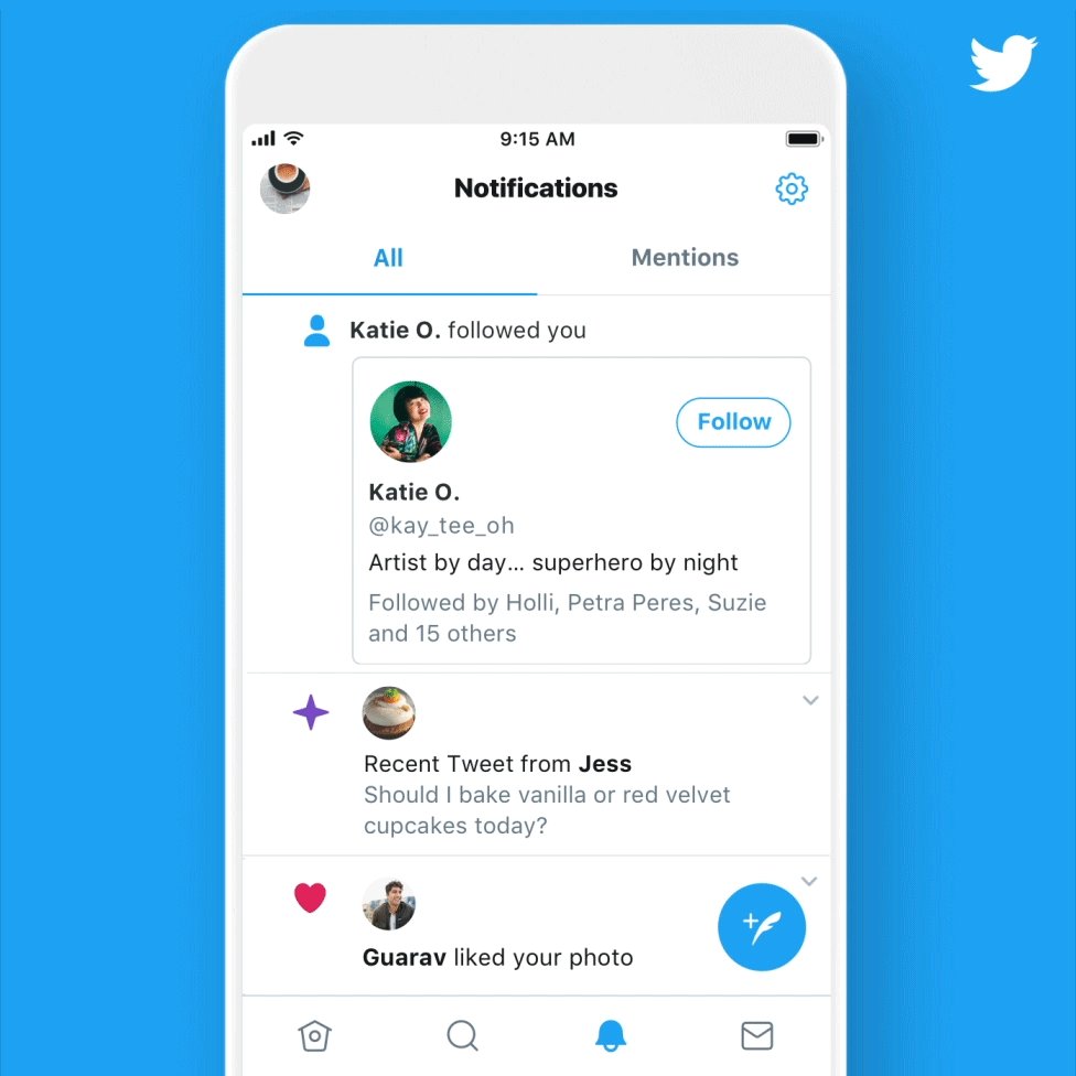 Just got a new follower? Starting today, we’ll show their profile in your notifications. Wanna follow them back? Just tap that follow back, girl.