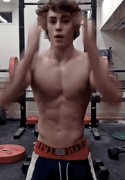 Petite twink rough gym