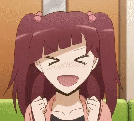 Cheering anime gif