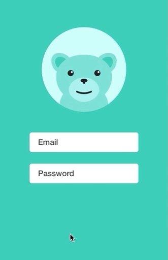 これぞ最強にかわいいログインフォーム 動くクマが可愛すぎる画面w 話題の画像プラス
