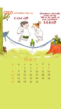 プレイトイズ 公式 配信のお知らせ Cocoちゃんの5月カレンダーつきライブ壁紙 絵柄はランダムで変わる2種 元気にお外で遊ぼう Android ライブ壁紙 T Co Syusku3ep1 Cocoちゃん カレンダー T Co 514jjebqxv Twitter
