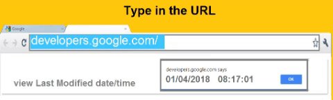 Javascript.alert (document.lastmodified)