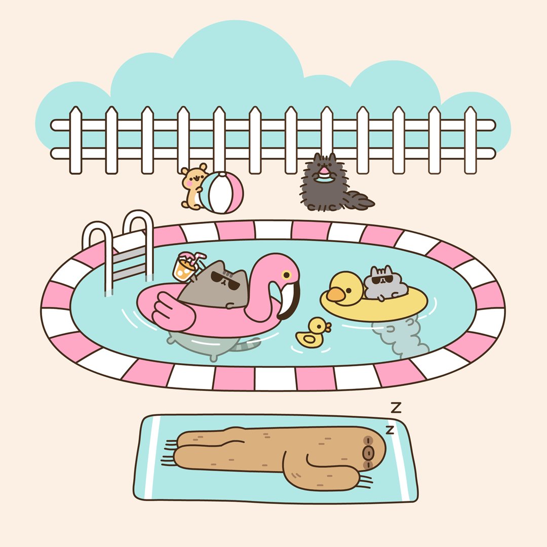 Pusheen the cat on Twitter: "🍹☀️🍉…