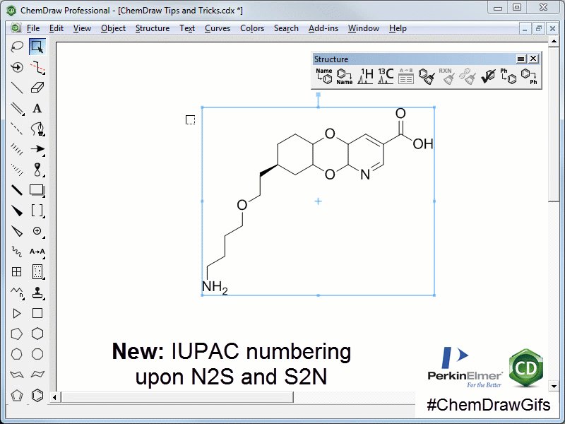 why does chemdraw number structures when you draw by naming