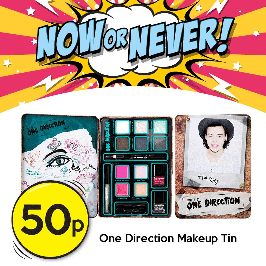 Poundland on Twitter "It's NOW or NEVER! One Direction Makeup Tins for