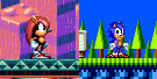 Sonic The Hedgeblog — Comparison of the waiting animation for 'Sonic