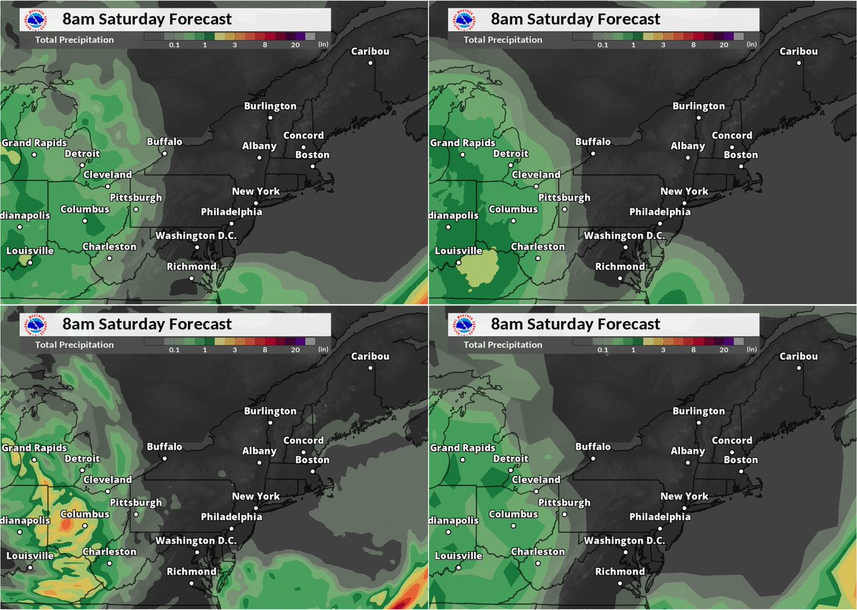 NWS Boston on Twitter "[Total rainfall model forecasts thru 8p Sunday