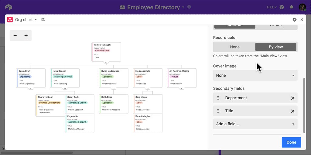 Airtable Org Chart Block