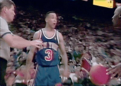 Starks wasn\t afraid to give MJ that smoke..... Happy Birthday John Starks! 