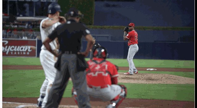 Peña is done for the night. 6 IP, 7 SO and in line for the decision! https://t.co/muKxE18HYc