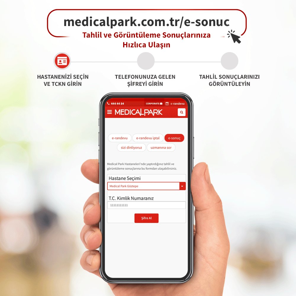 medical park sur twitter medical park e sonuc sistemi ile tahlil ve goruntuleme sonuclariniza kolayca ulasin https t co f93avo6zn7 sonuc tahlil onlinesonuc onlinehizmetler medicalparkonlinehizmetler saglik herkesicinsaglik medicalpark
