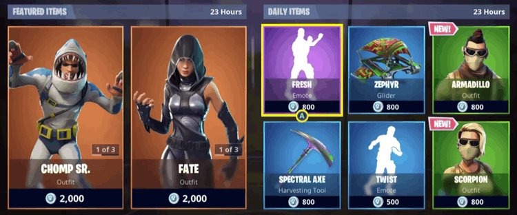 fortnite tracker on twitter fortnite today s item shop https t co im5fn8lvxr gif by kyber3000 fortnitebattleroyale fnbrseason5 - chomp sr fortnite tracker
